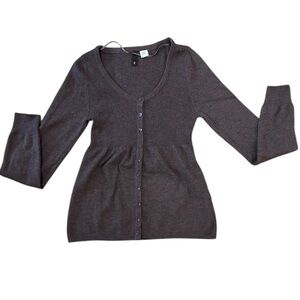 Dark Brown  Button-Up Cardigansz Sz S